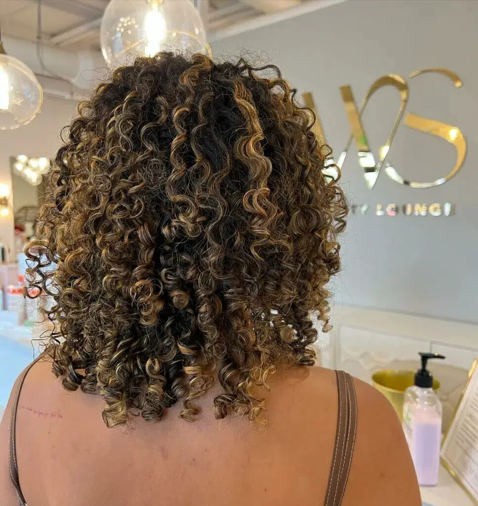 33 Sizzling Concepts for Blonde Balayage on Dark Curly Hair