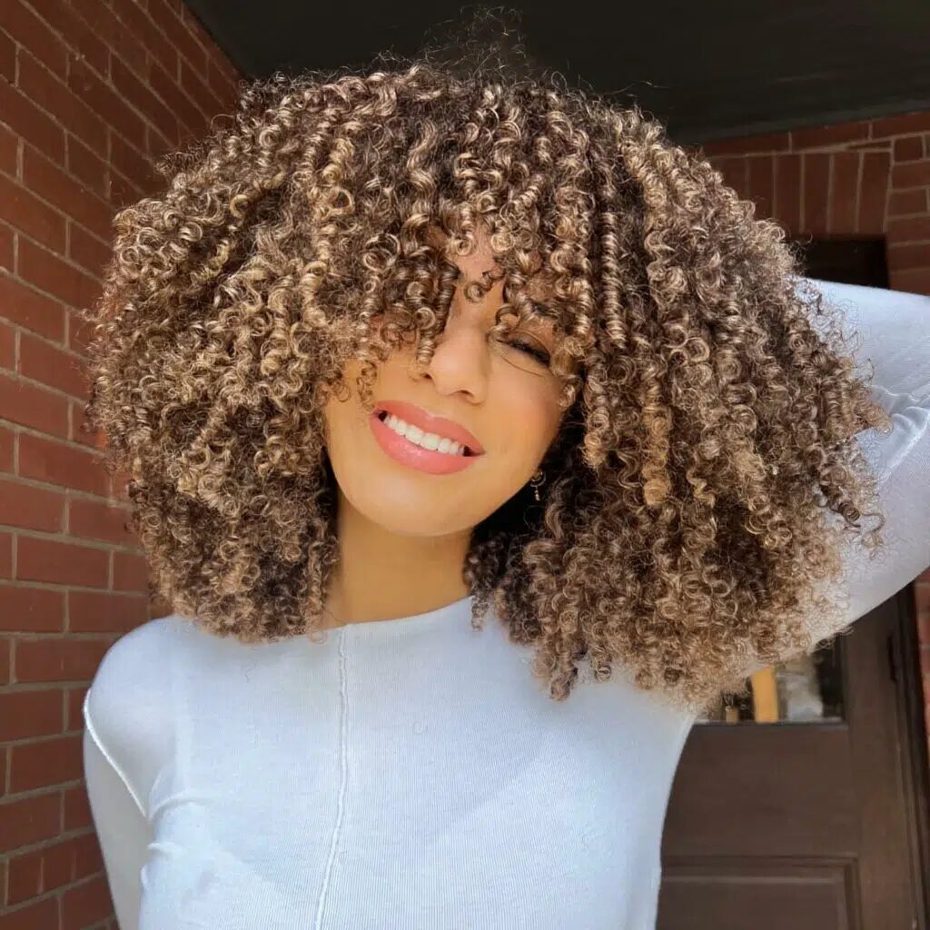 33 Sizzling Concepts for Blonde Balayage on Dark Curly Hair