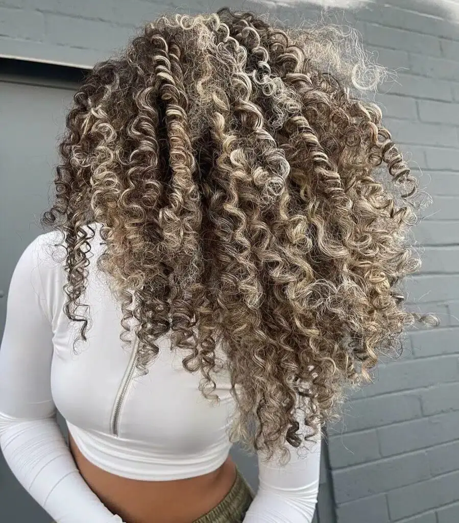 33 Sizzling Concepts for Blonde Balayage on Dark Curly Hair