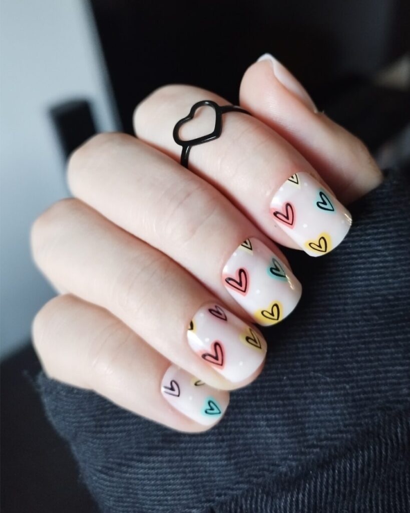 Valentine’s Day Nails - Simple Heart Accent Nails 2024: Effortless Elegance