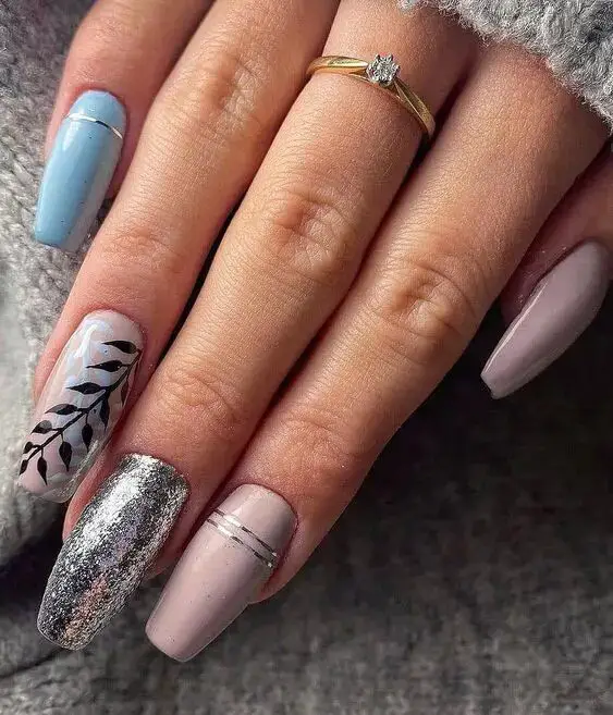 February Nail Ideas - Frosty Winter Wonderland