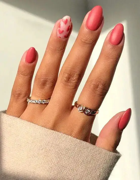 February Nail Ideas - Sweet and Simple Hearts