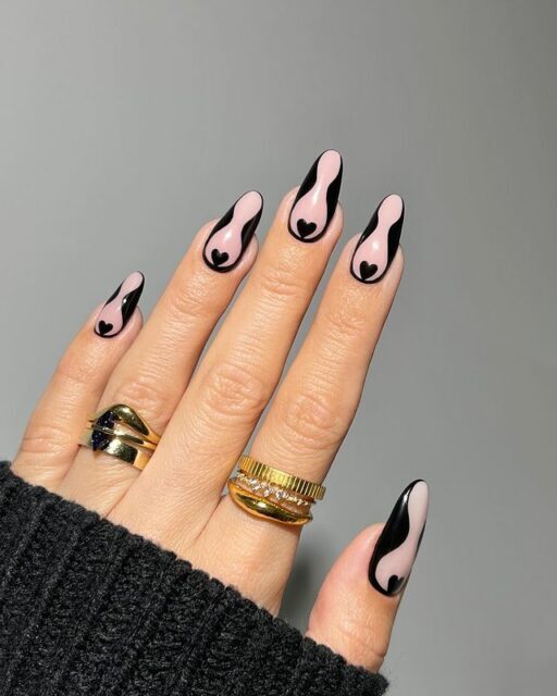 Aistė's Heart Swirls: Artistic Beauty for February Nails