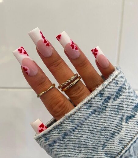 Tori's Heart Patches: Cute and Playful February Nail Ideas