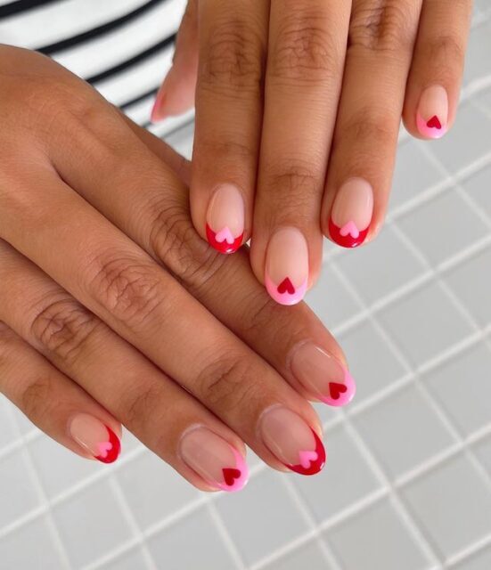 Peachi Nails' Valentines French: Chic Nail Ideas for February