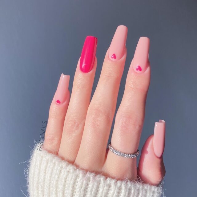 Faustyna's Bright Pink Hearts: Radiant Nail Ideas for February