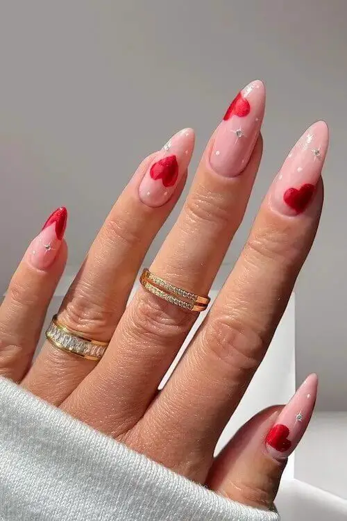 45 Easy Valentines Day Nails Ideas: Adorable Heart Nails: Cute Ideas for a Sweet Valentine's Look