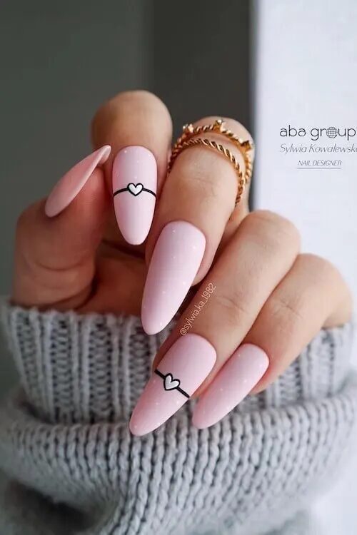 45 Easy Valentines Day Nails Ideas: Captivating Pink Nail Art Ideas for a Lovely Valentines Day Nails Ideas