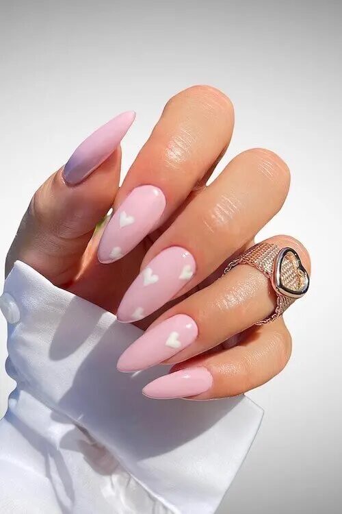 45 Easy Valentines Day Nails Ideas: Captivating Pink Nail Art Ideas for a Lovely Valentines Day Nails Ideas