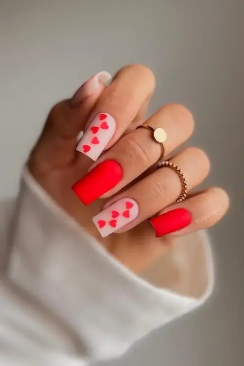 Achieve a Romantic Red Manicure for Valentines Day Nails Ideas