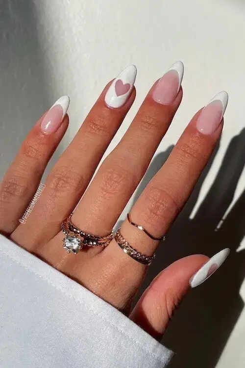 Chic White Nails: Stylish Valentine’s Day Nail Ideas