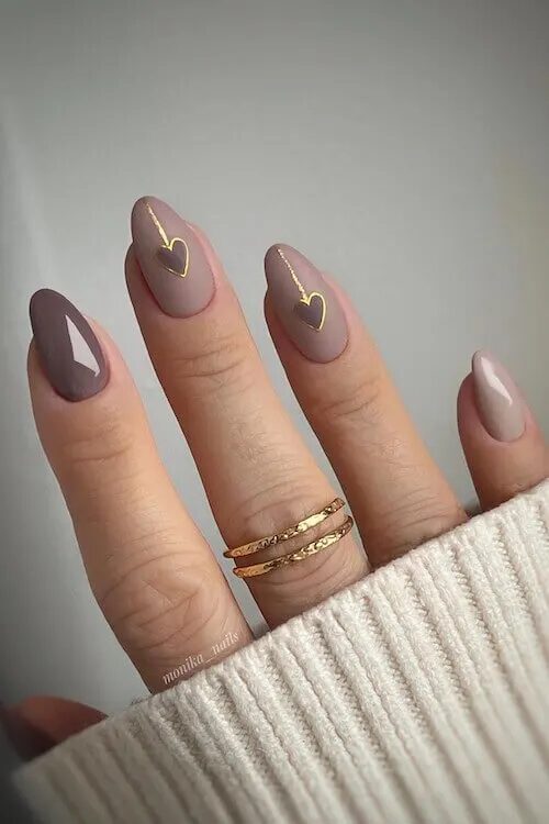 45 Easy Valentines Day Nails Ideas: Neutral Nails Trend: Perfect for a Subtle Valentine's Day Look