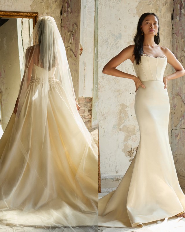convertible wedding dress simple mermaid to ball gown lazaro