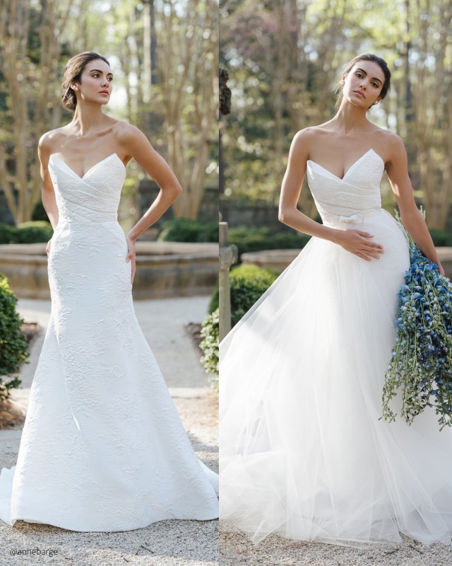 convertible wedding dress simple with detacheble skirt anna barge