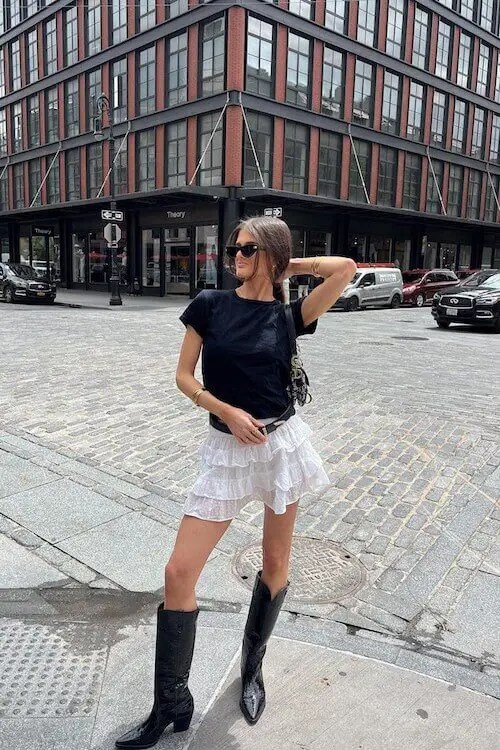 Casual Cool: Black Cowboy Boots Unleashed in Stylish Looks