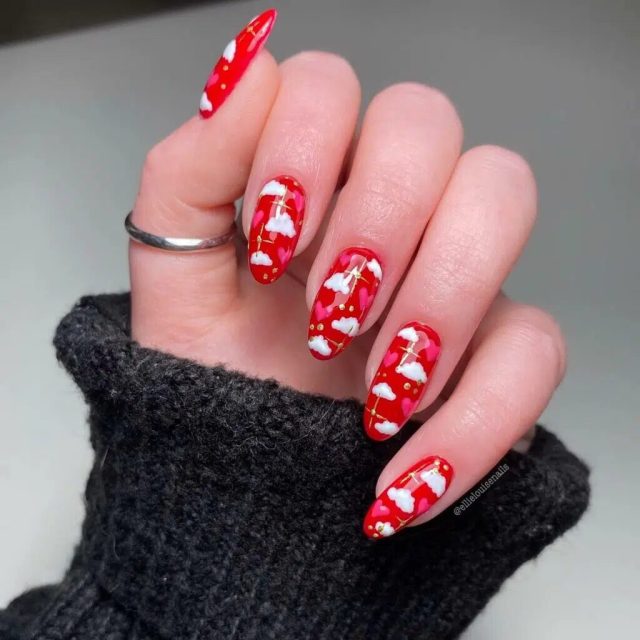 37+ Romantic Red Valentines Day Nails for a Perfect Date Night