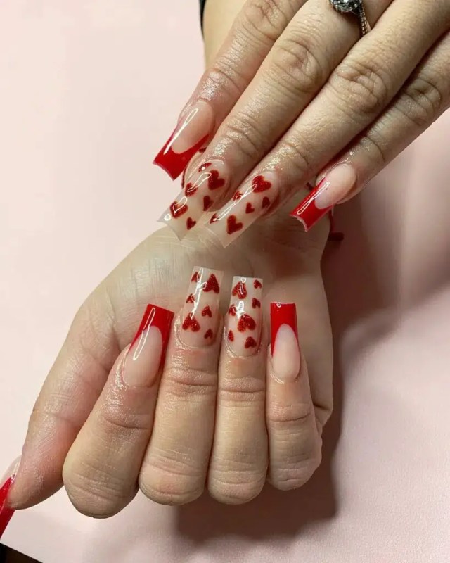 37+ Romantic Red Valentines Day Nails for a Perfect Date Night