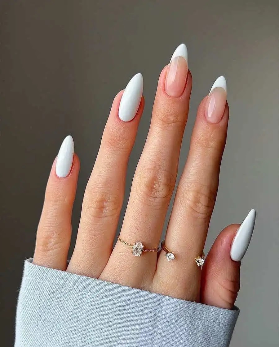 White Mani w/ French Tips