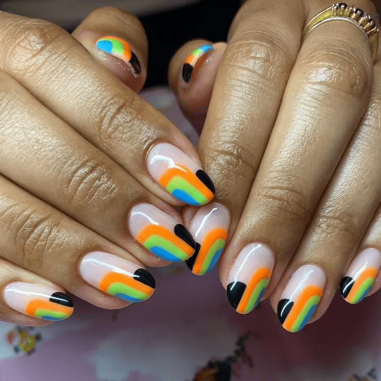 Neon Halloween Nails