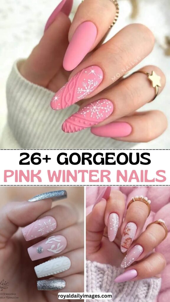 26+ Gorgeous Pink Winter Nail Designs You'll Adore This Season!