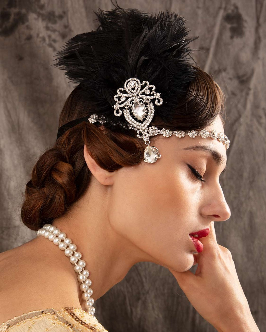 vintage inspired wedding dresses accessories on hair sweetvjewelry