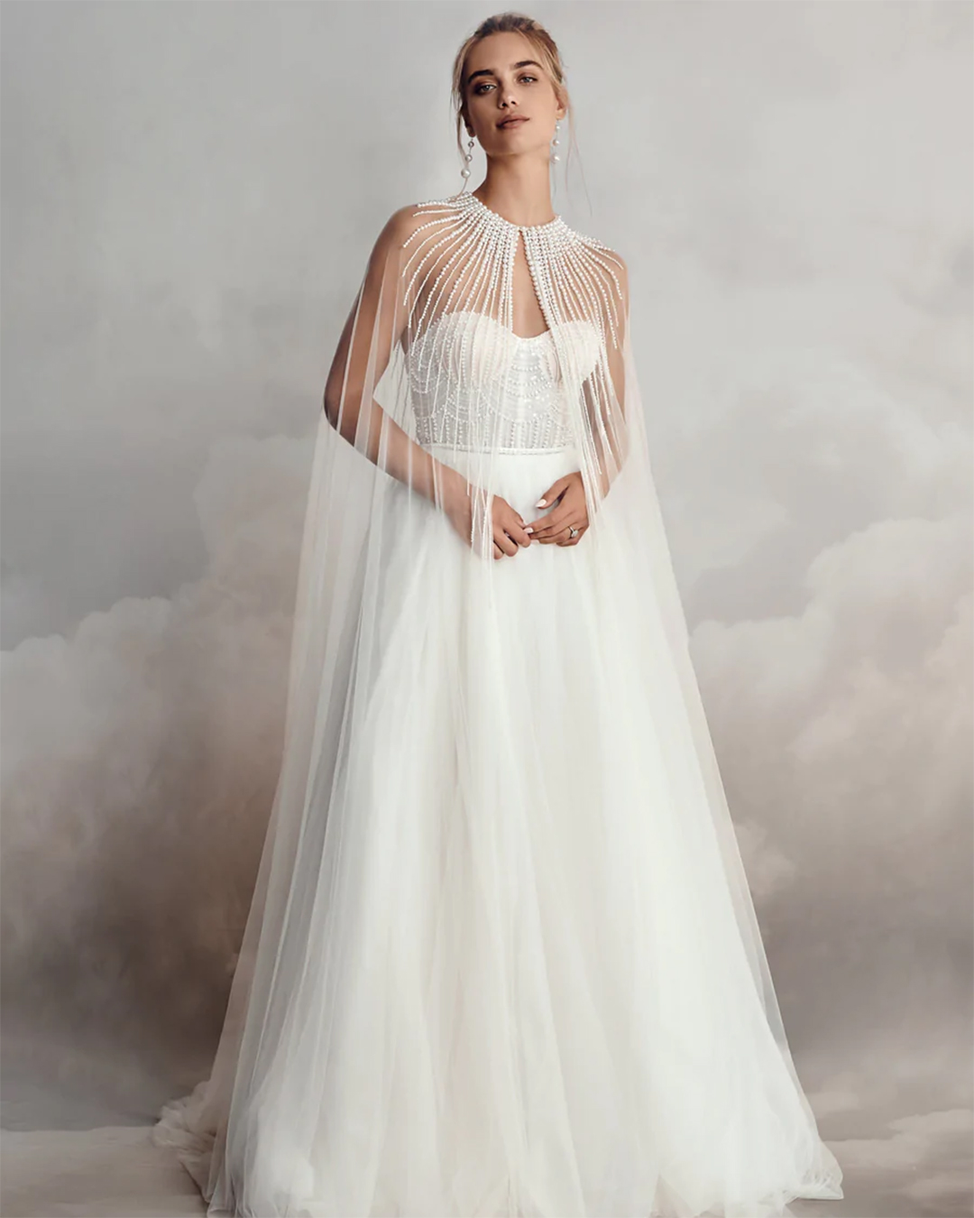 vintage inspired wedding dresses simple with cape jeweled catherine deane