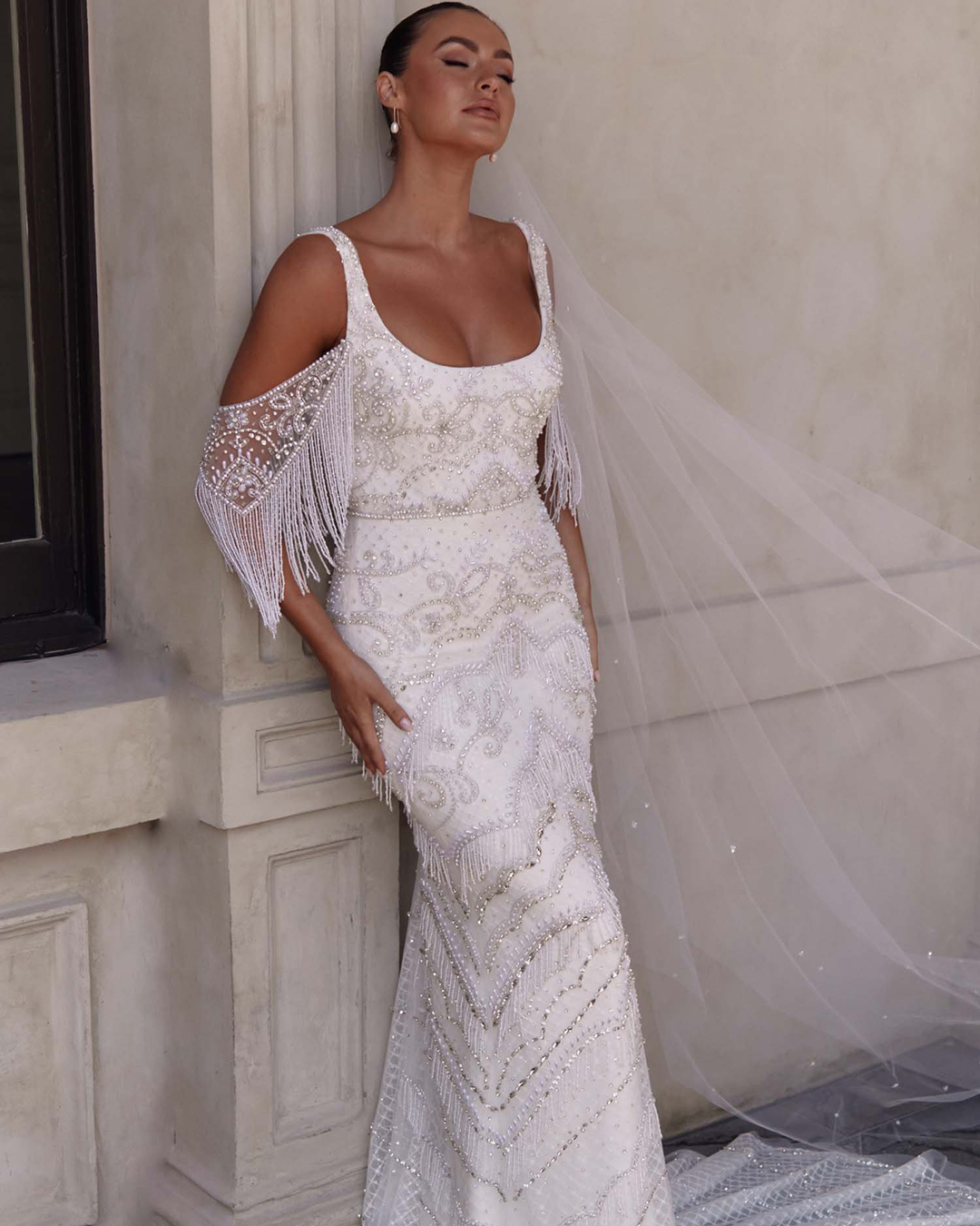 vintage inspired wedding dresses boho jeweled beaded anna campbell