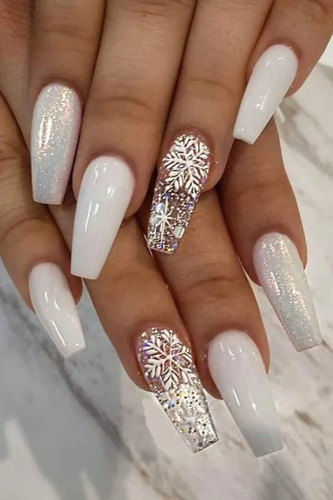 Winter Nail Designs | Chic and Classic White Wintery Nails for Every Occasion