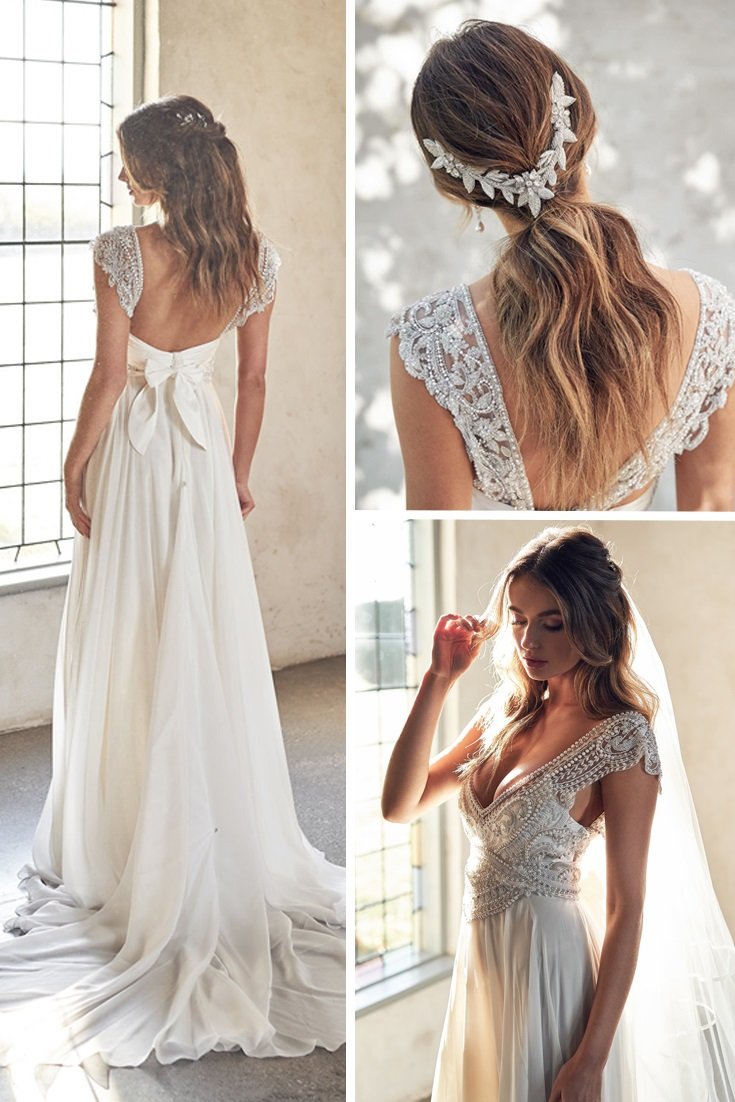 vintage inspired wedding dresses collage anna campbel