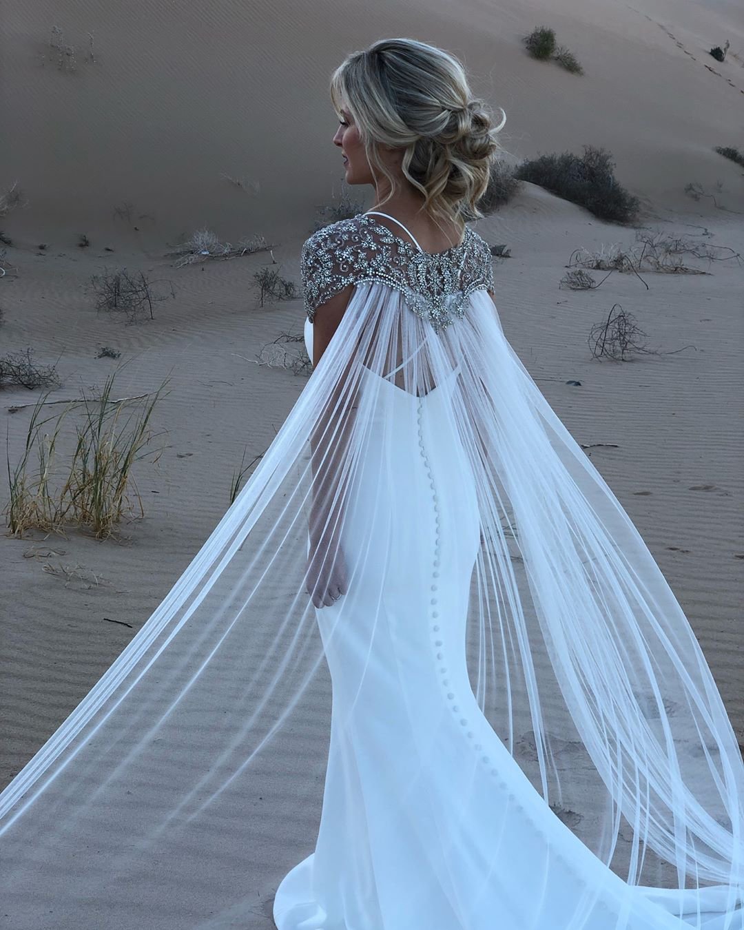 vintage inspired wedding dresses trumpet with jeweled cape casablanca