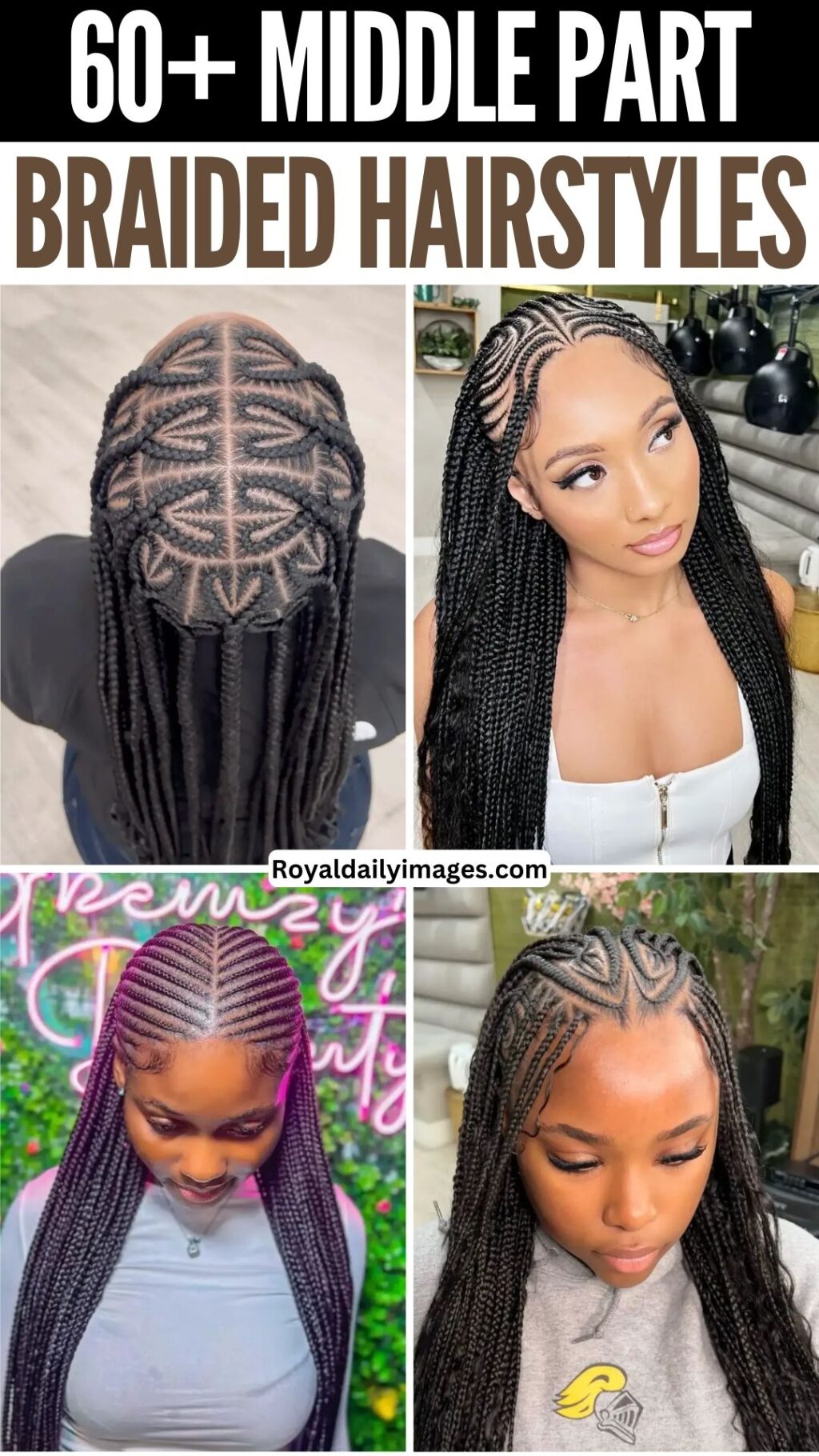 60+ Stunning Braid With Middle Part for Your Perfect Look