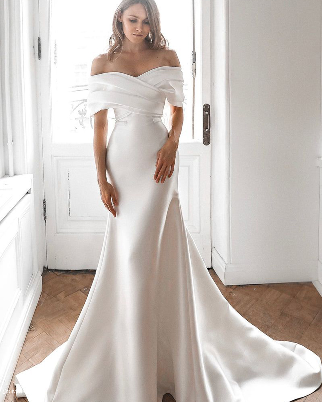 fall wedding dresses simple strapless neckline olivia bottega