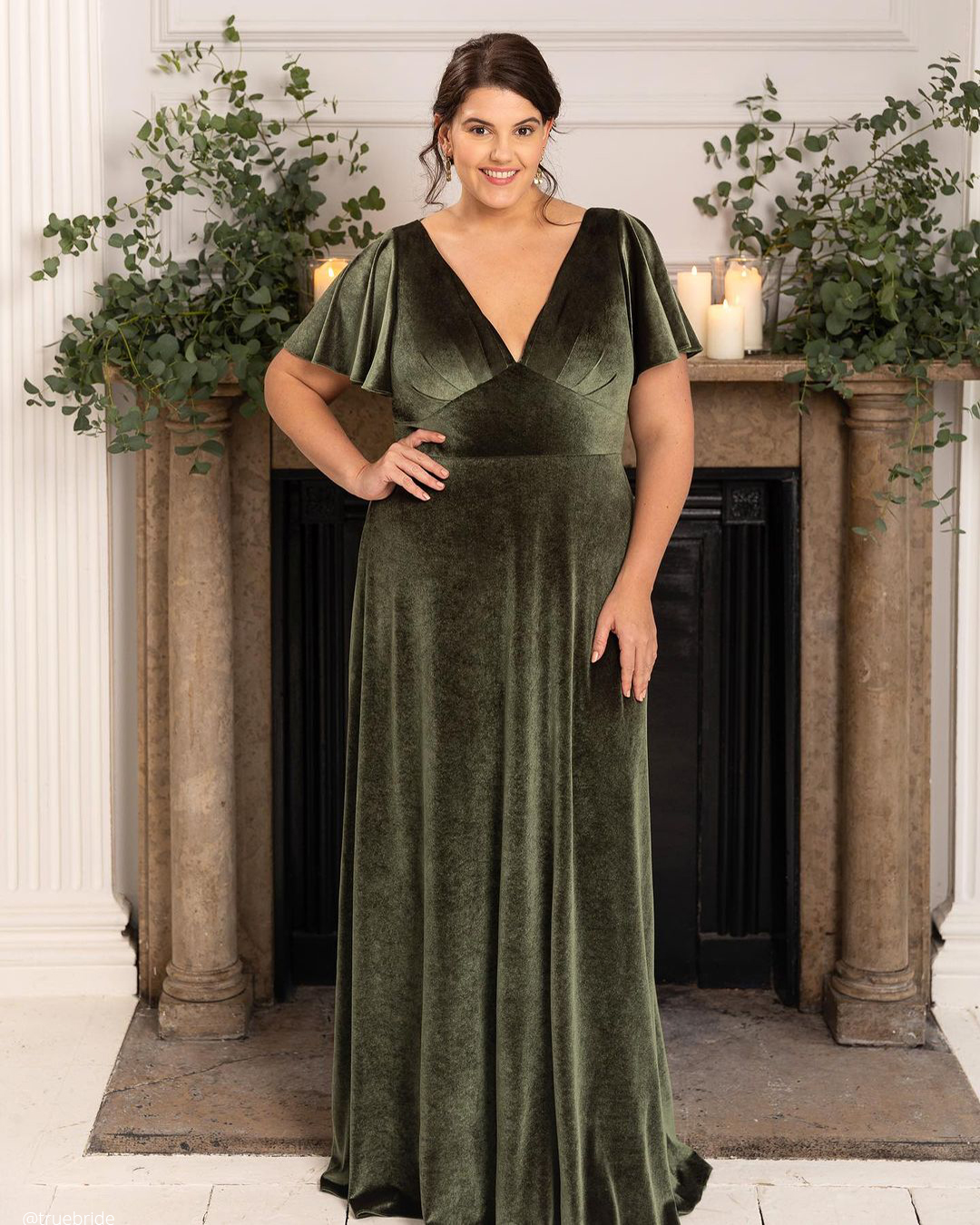 plus size mother of the groom dresses green velvet simple truebrid