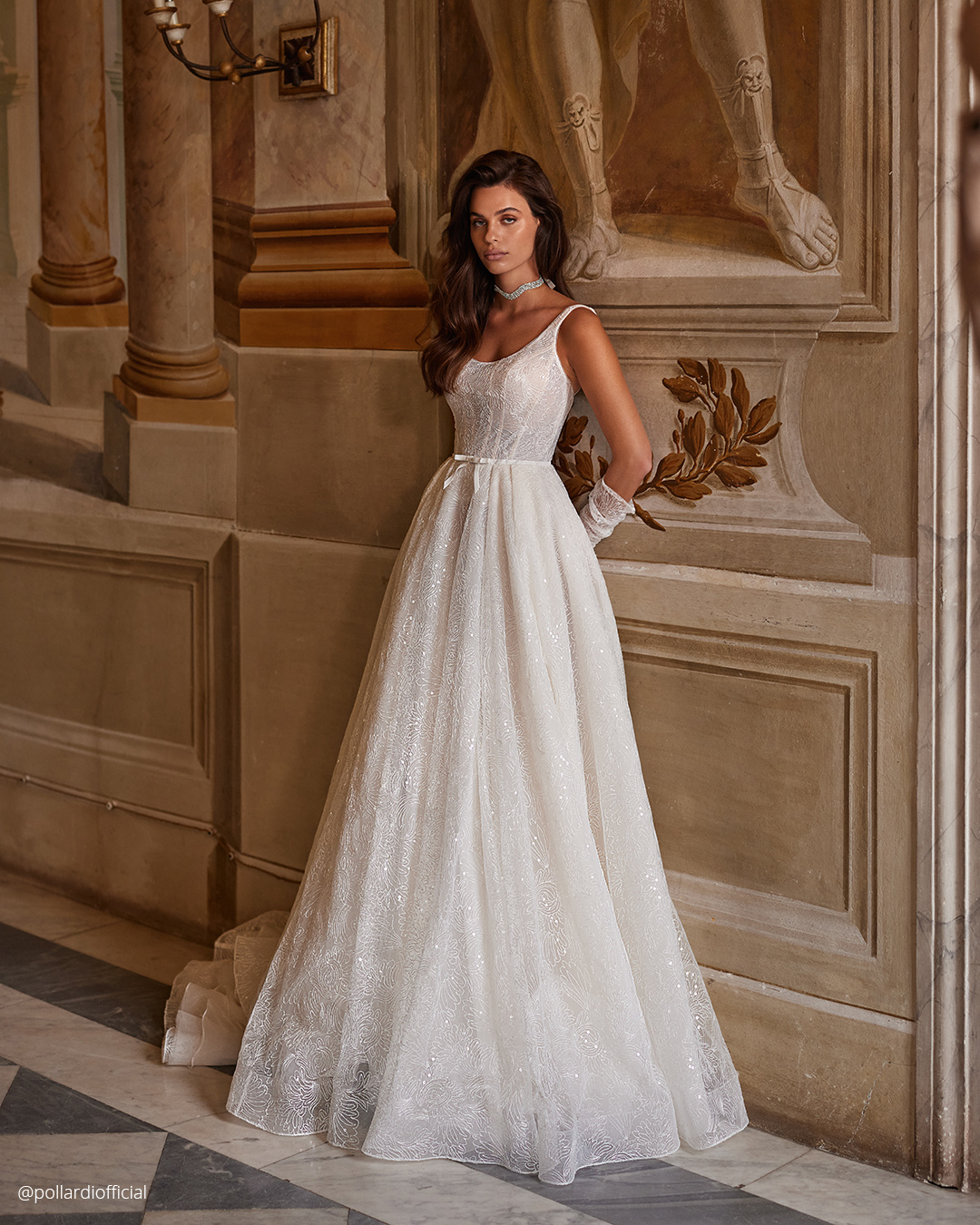 a line wedding dresses a with spaghetti straps pollardi