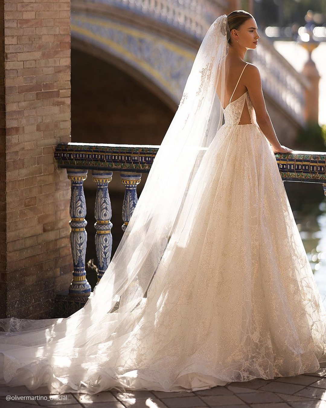 a line wedding dresses ball gown with spaghetti straps olivermartino