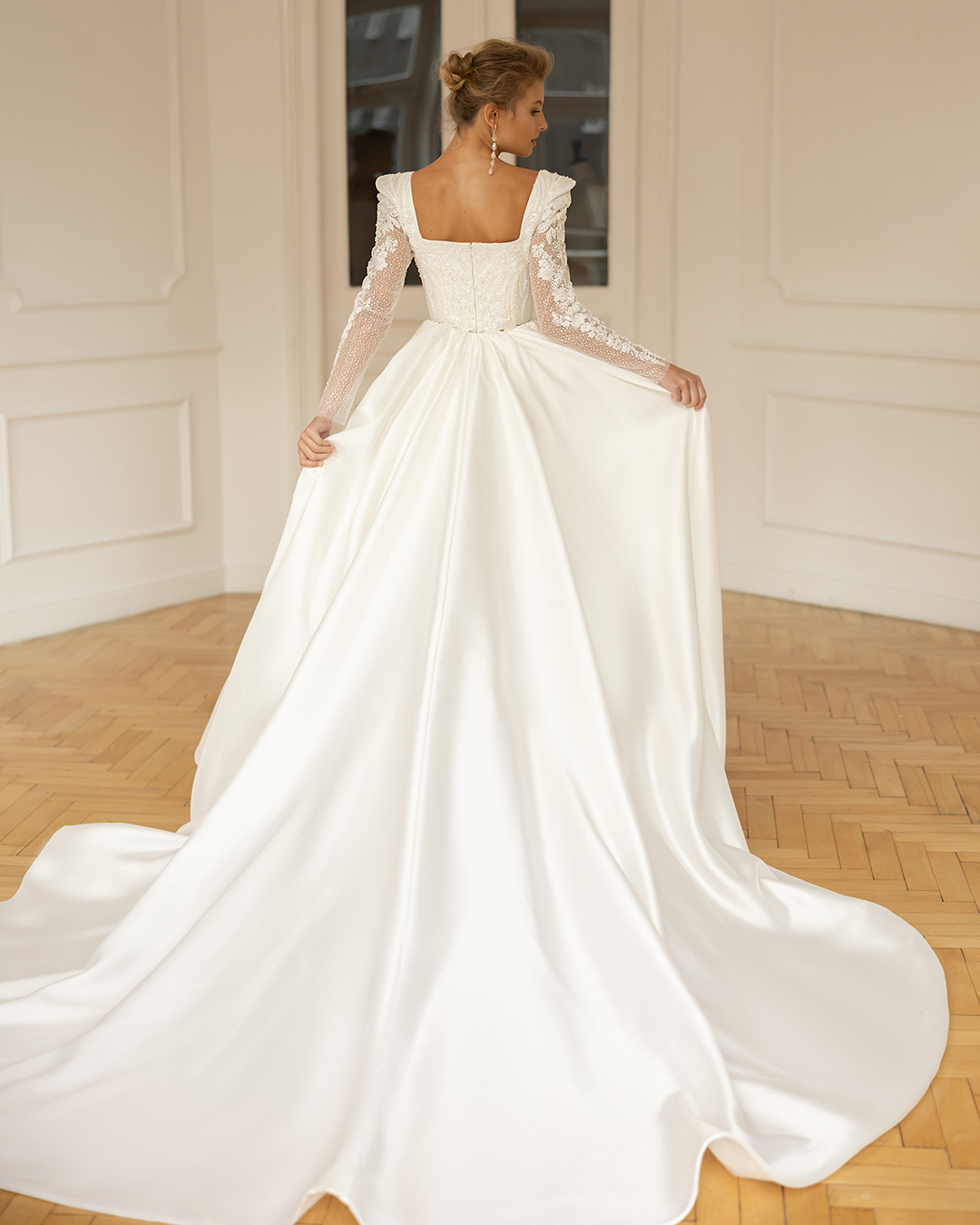 a line wedding dresses with long sleeves eva lendel