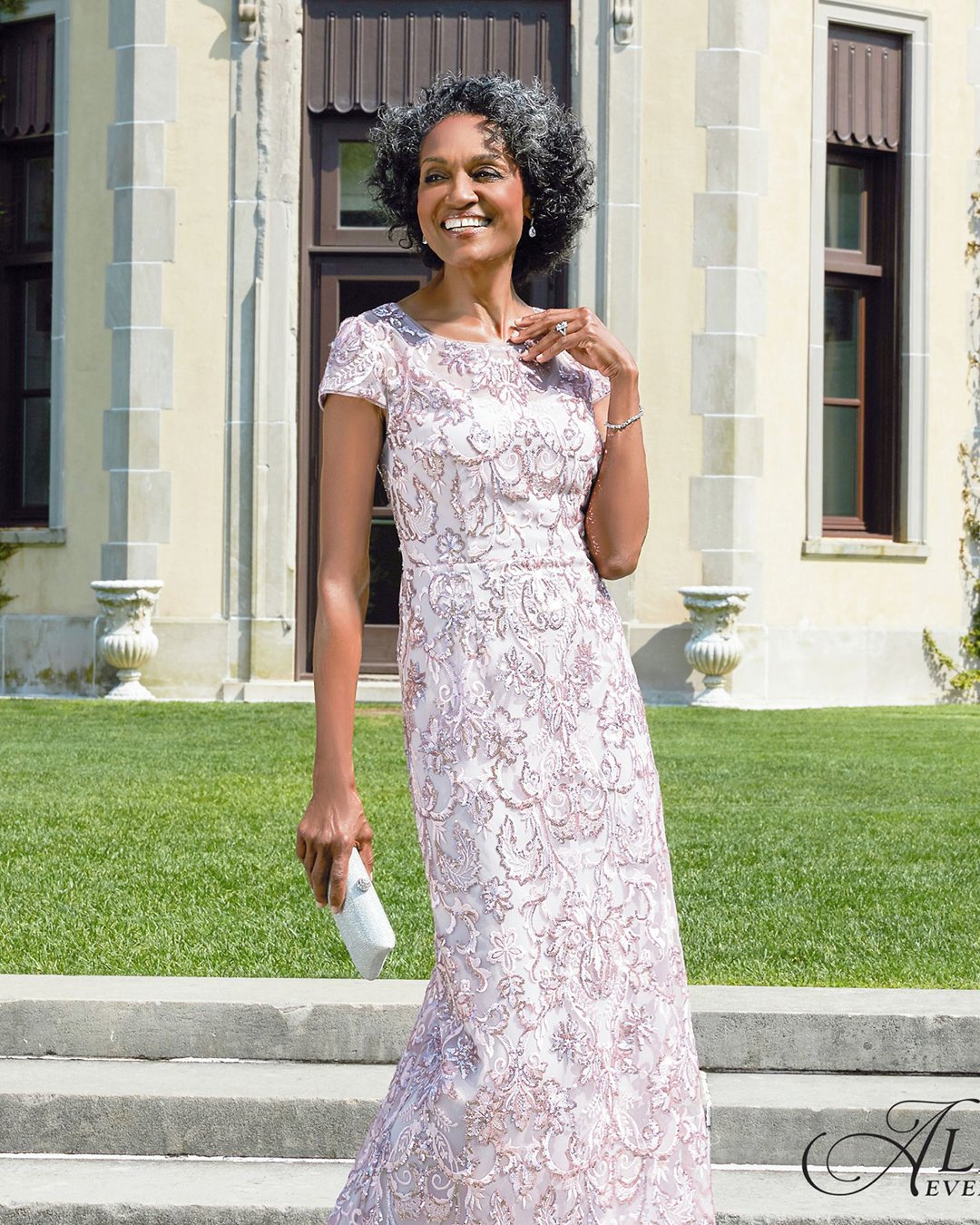 mother of the bride dresses long lace with cap sleeves alexevenings