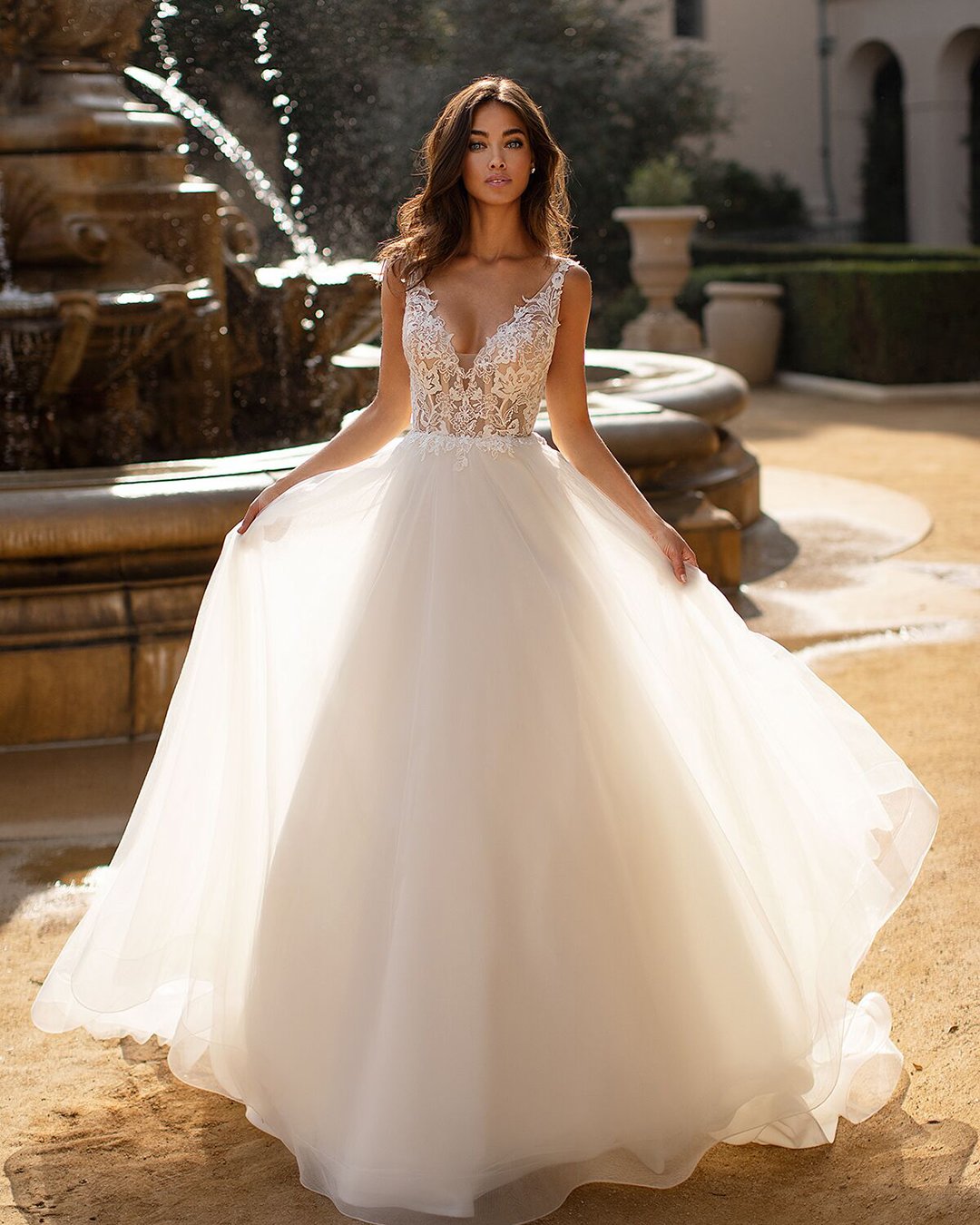 a line wedding dresses lace top sweetheart neckline moonlight