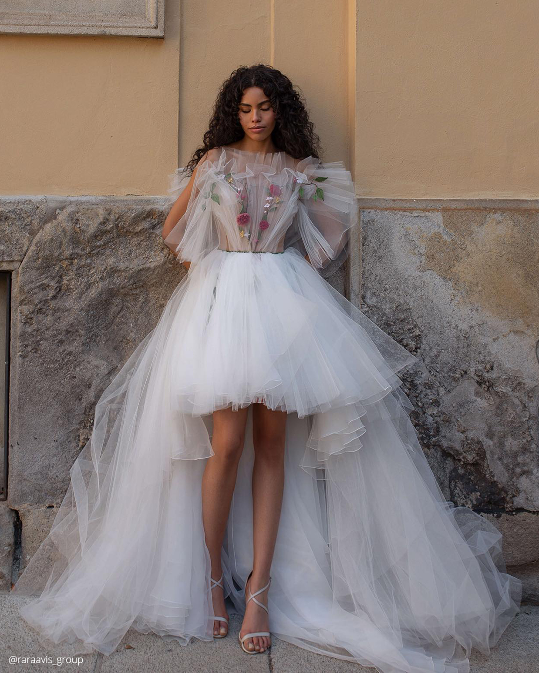 high low wedding dresses country tulle with floral rara avis