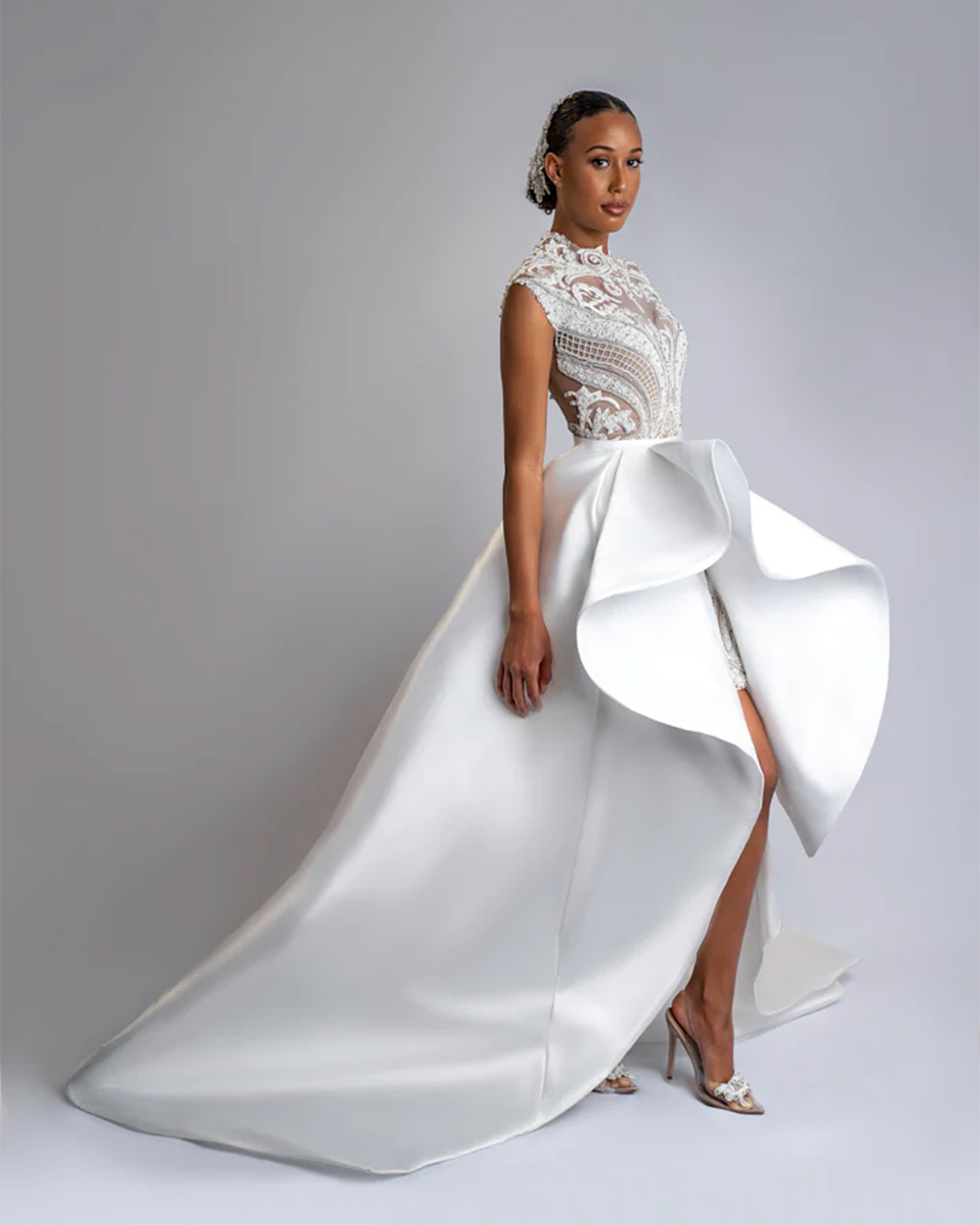 high low wedding dresses lace top simple skirt anitabel