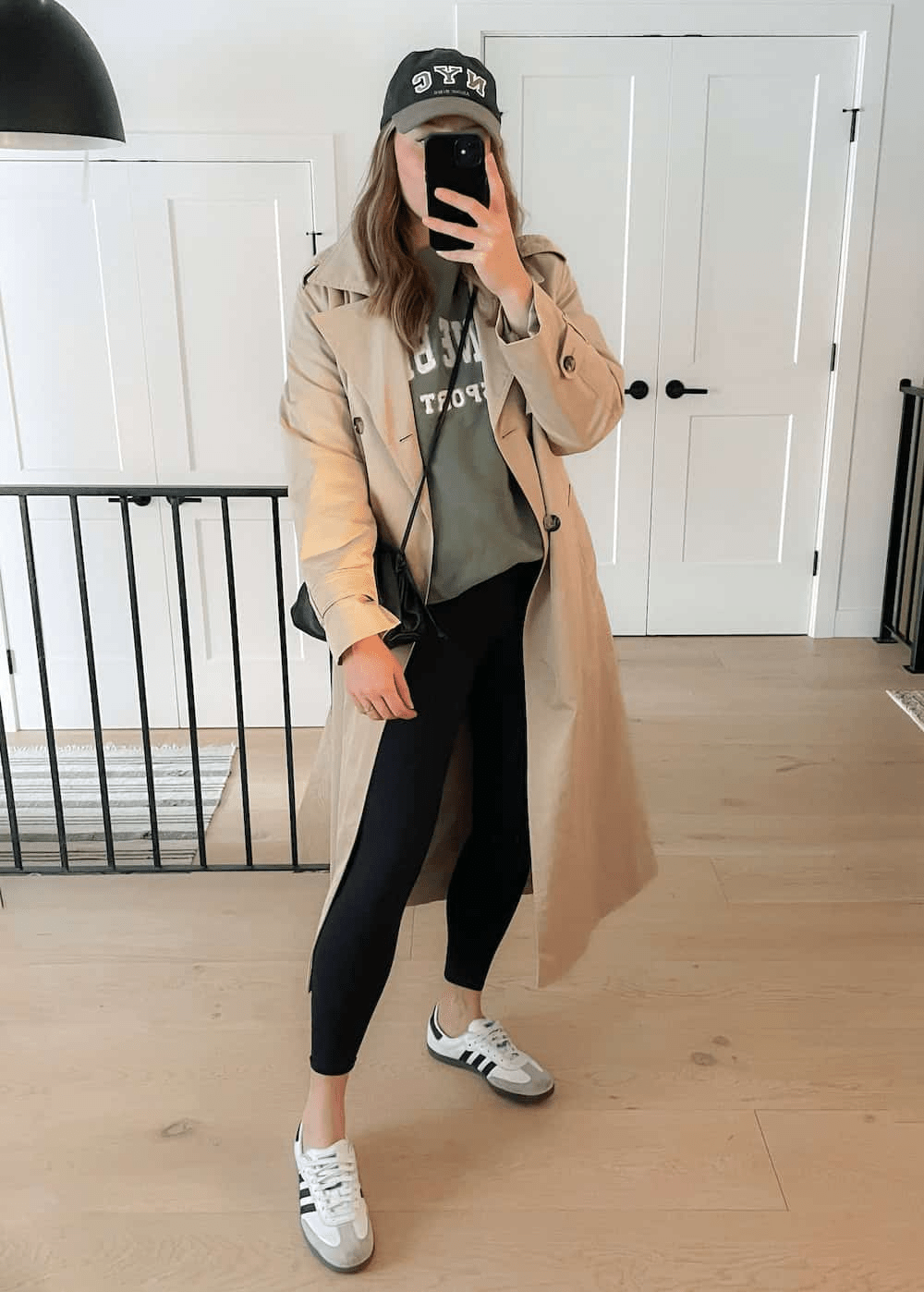 Trench Coat with Athleisure