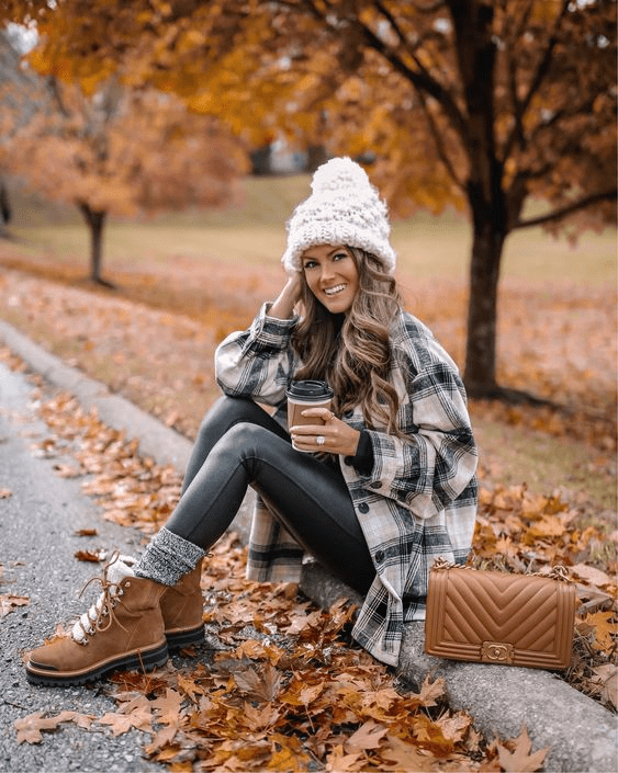 Casual Fall Shacket & Leggings Outfit