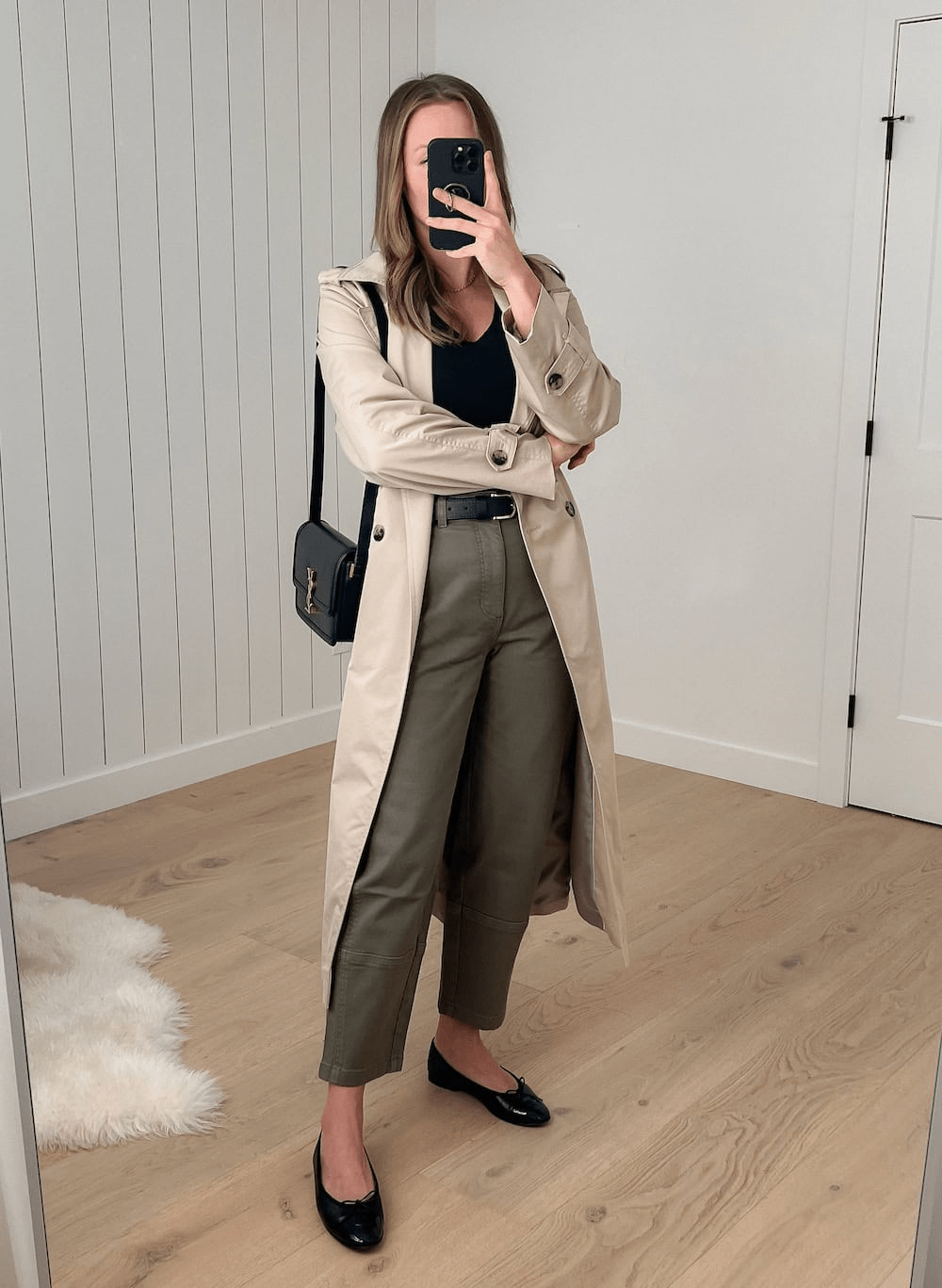 Trench Coat with Cargo Pants