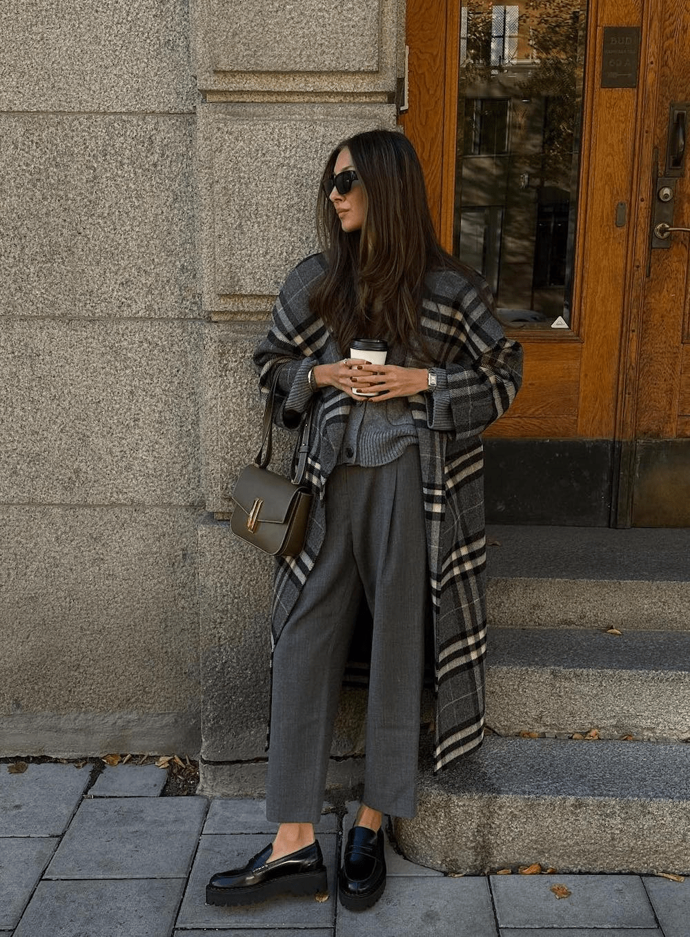 Plaid Coat for a Cozy Look