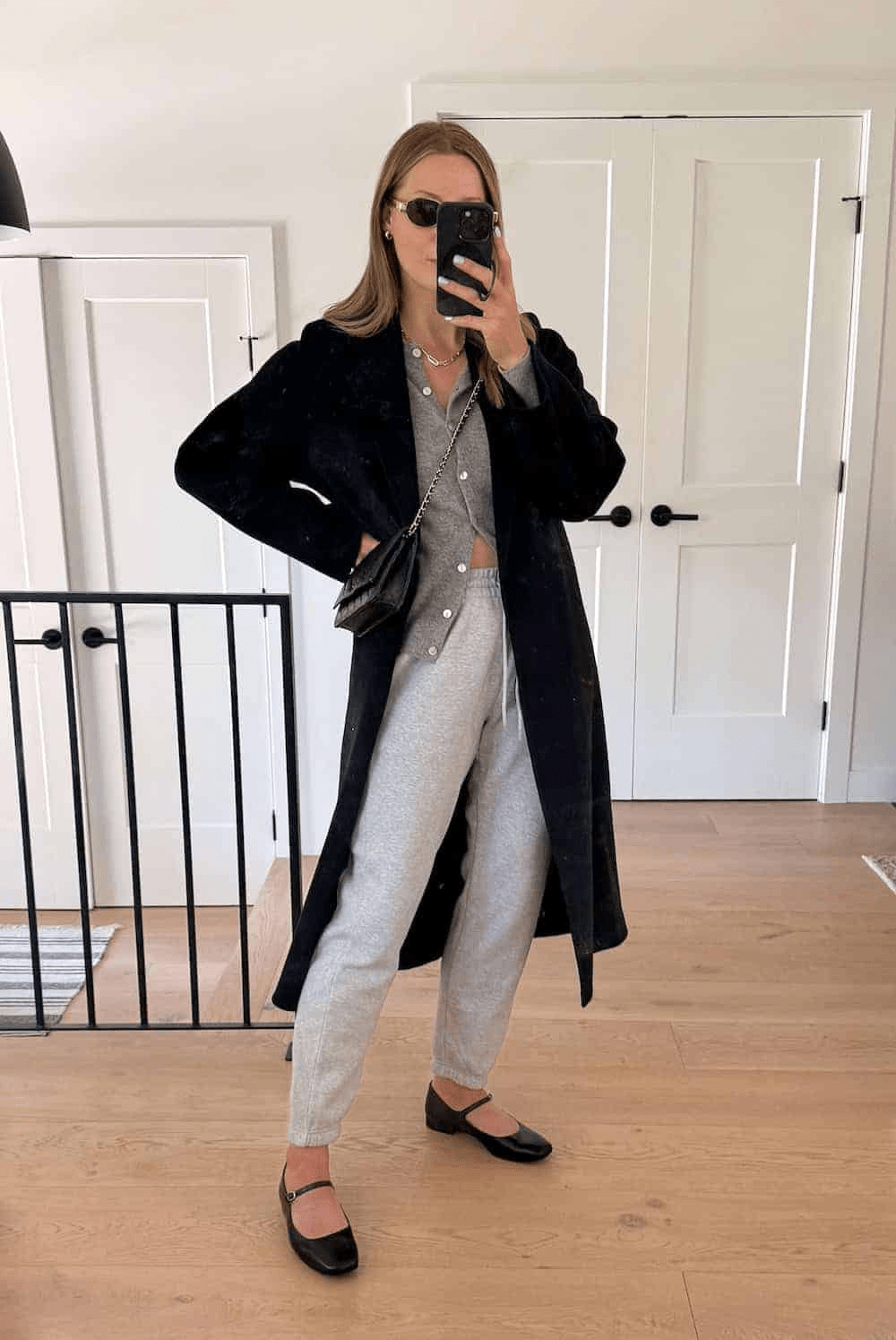 Tailored Coat with Sweatpants