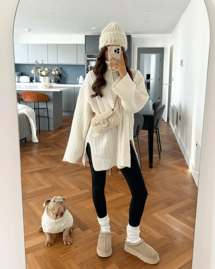 Oversized Sweater with Leggings for Relaxed Vibes