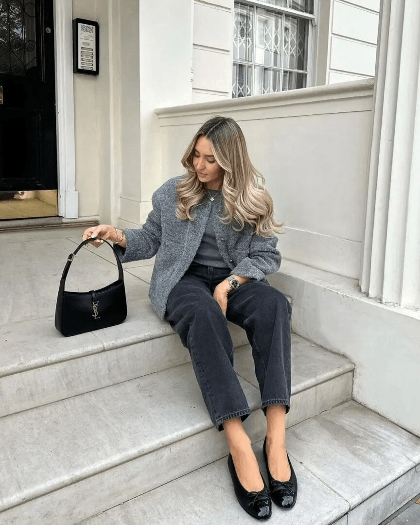 Trendy Mom Jeans with Stylish Flats