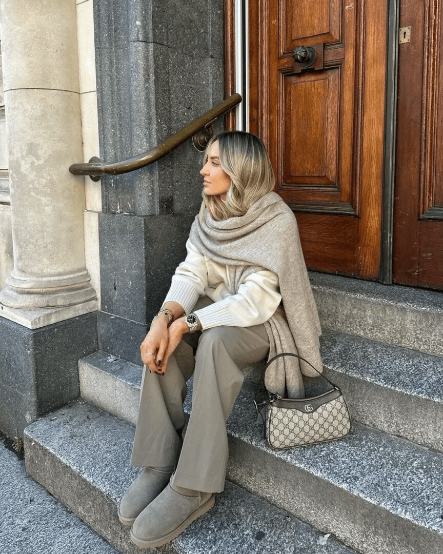 UGG Boots & Scarf for Cozy Casual