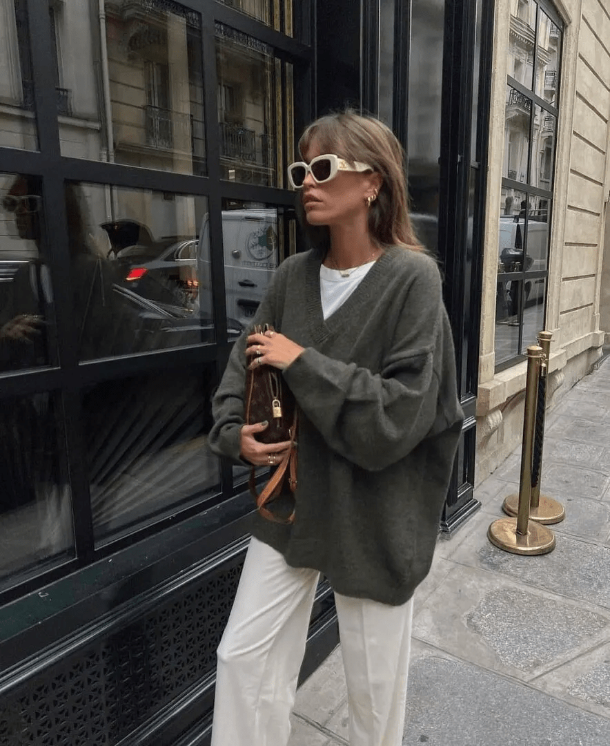 Laid-Back Oversized Sweater & Tailored Trousers