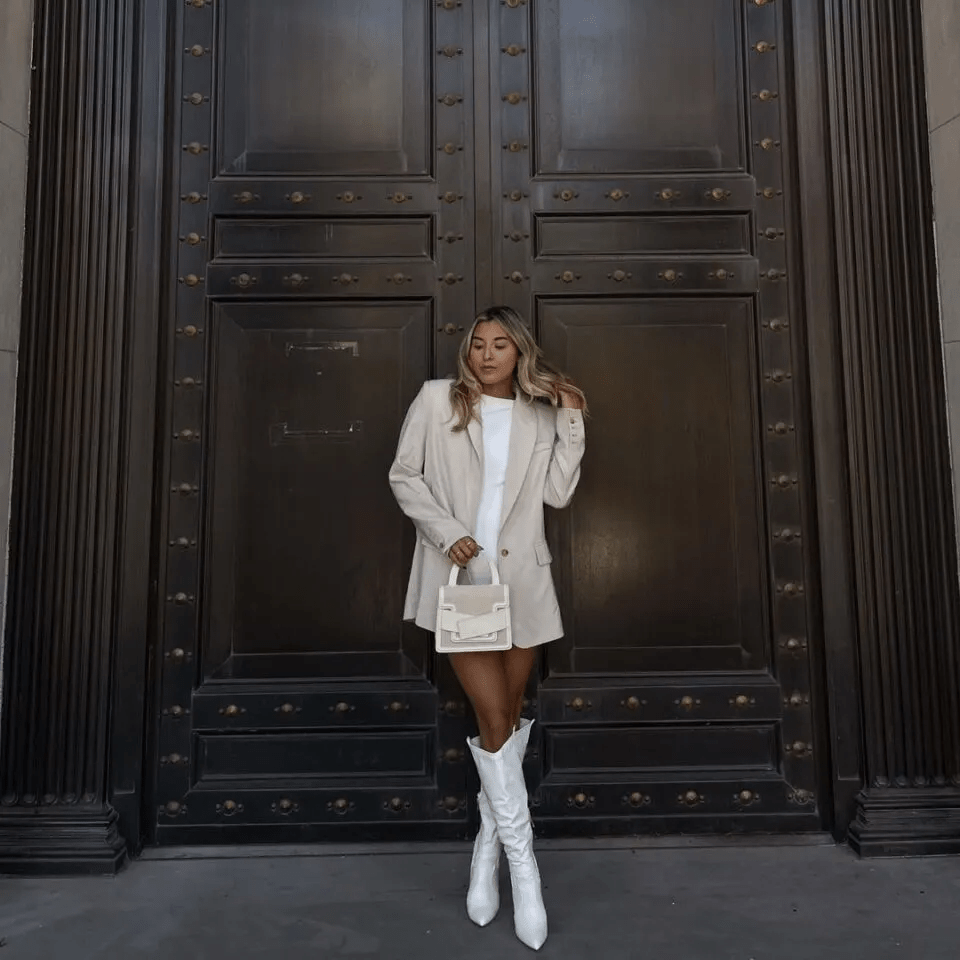 Sophisticated Blazer over an Elegant Dress